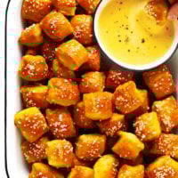 Soft Pretzel Bites with Beer Cheese Dip