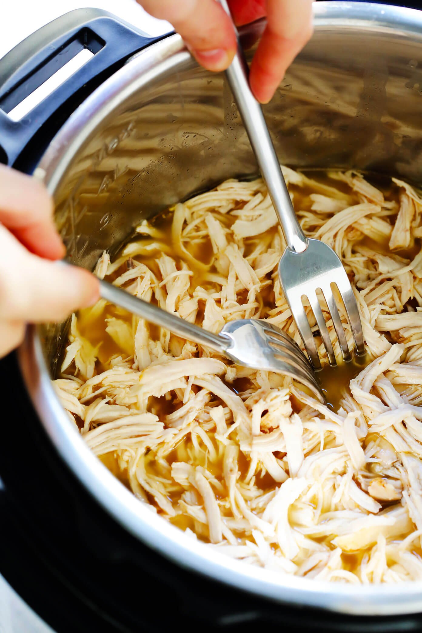 How To Cook Shredded Chicken In Instant Pot : Instant Pot: Shredded Chicken | My Heart Beets - Place ingredients in the instant pot.
