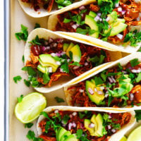 Easy Chicken Tacos with Mole Sauce