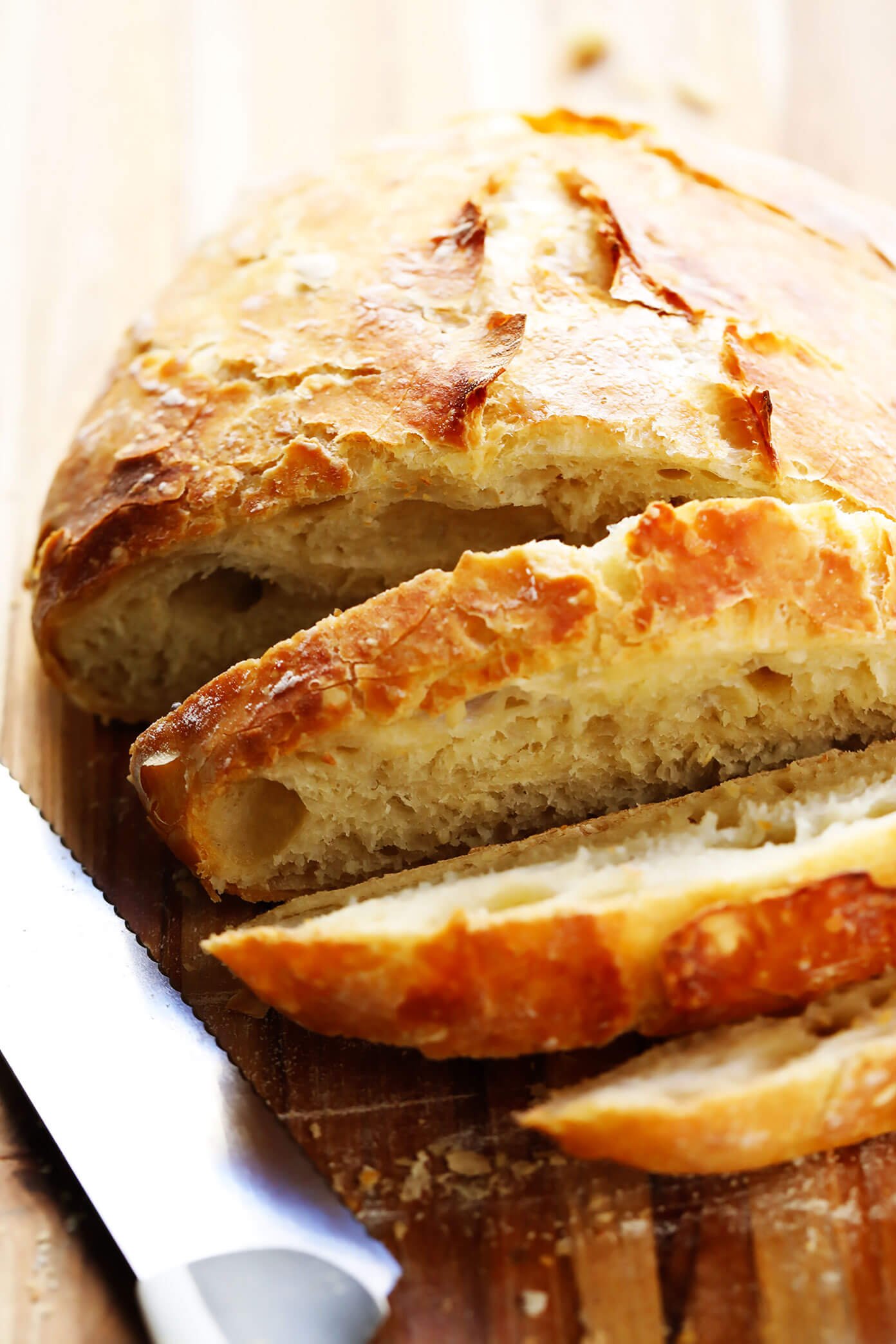 Dutch Oven No Knead Bread (with perfect crusty crust!) - Bowl of Delicious