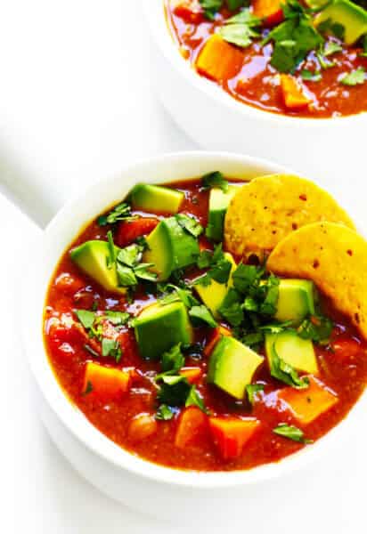 Vegetarian Sweet Potato Enchilada Soup Recipe