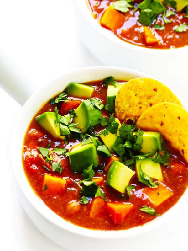 Vegetarian Sweet Potato Enchilada Soup