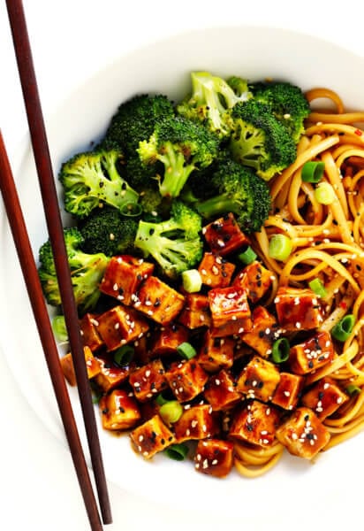 Five Spice Tofu with Sesame Noodles