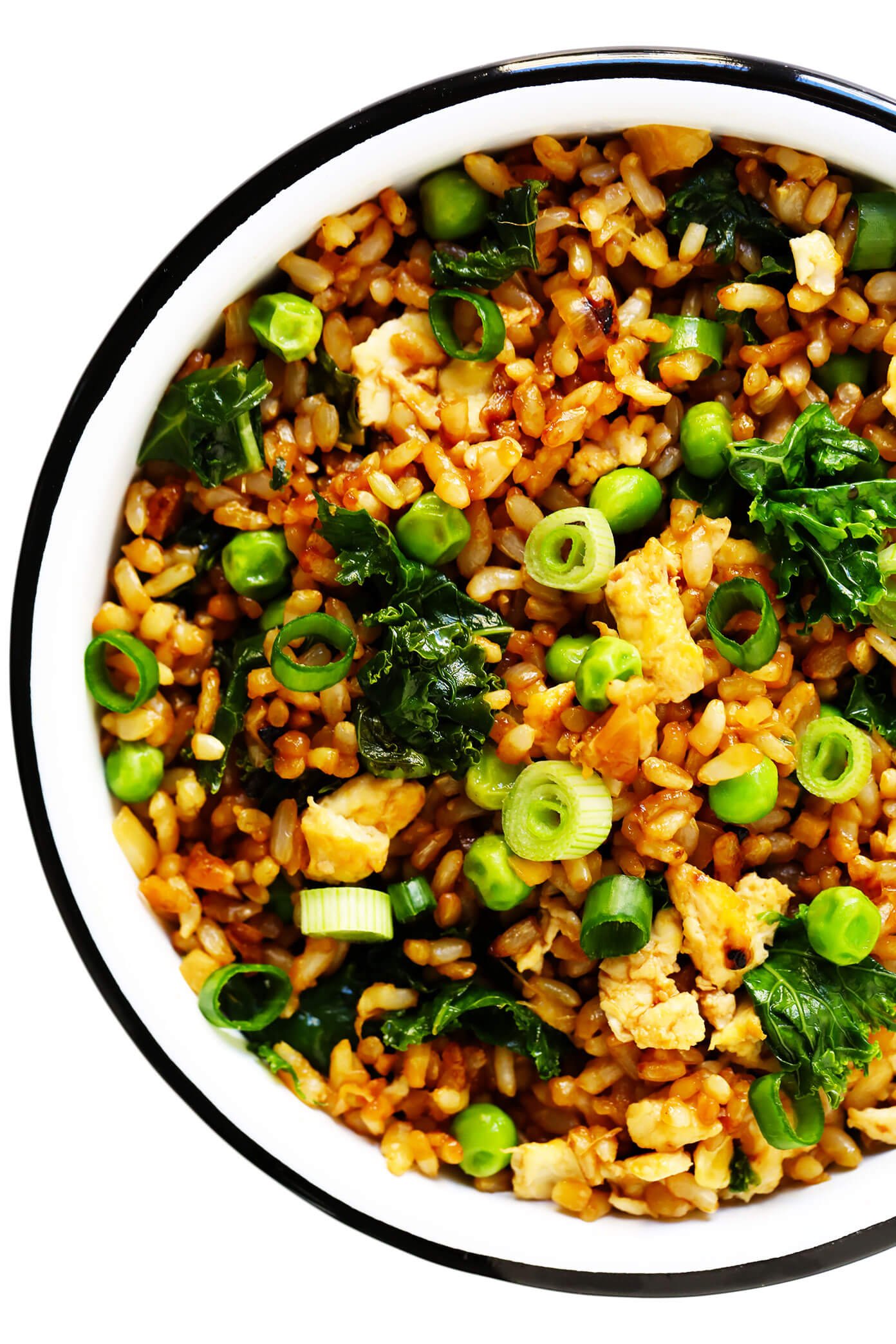 Receita de arroz frito com couve e gengibre