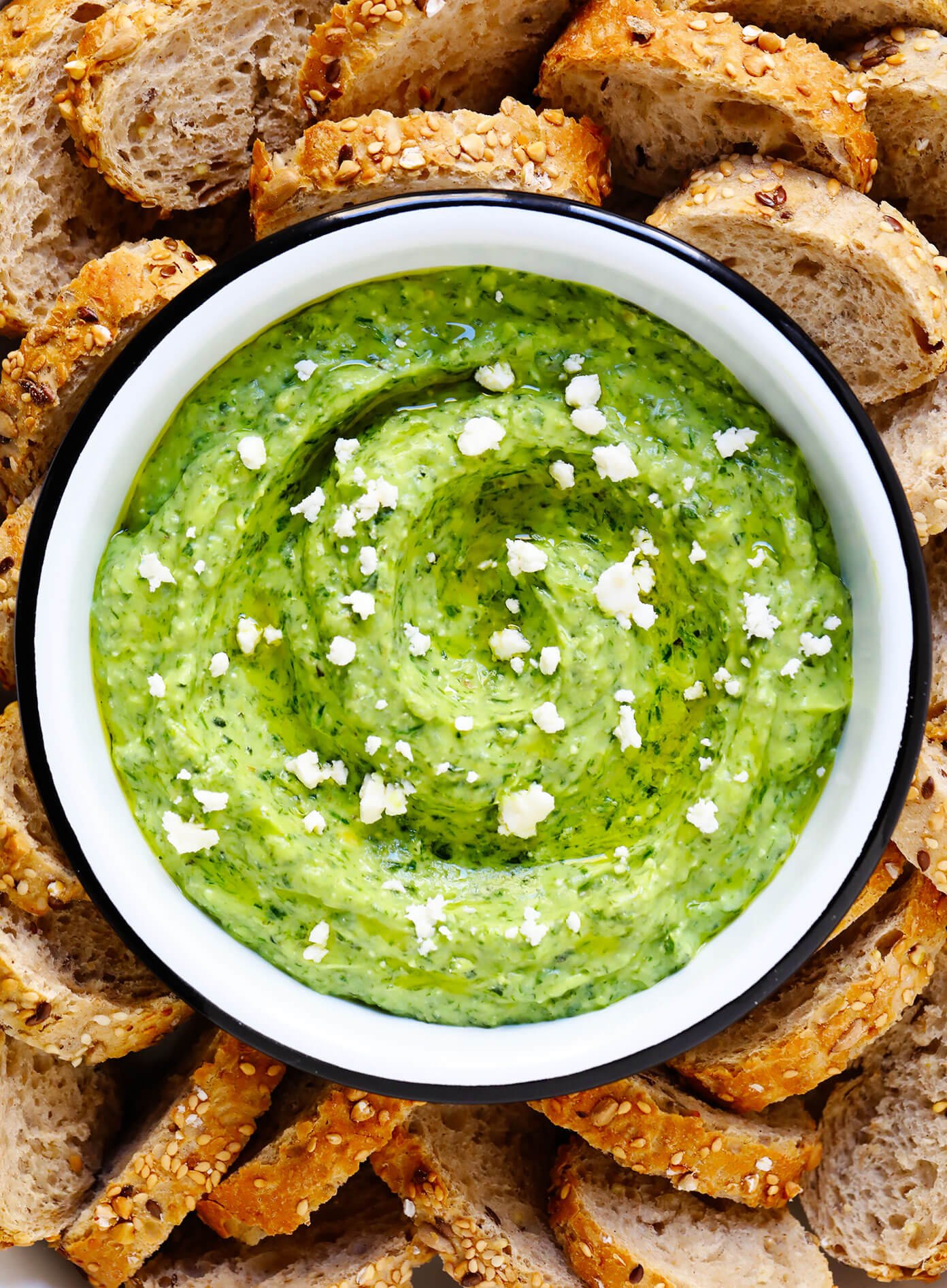 Greek Goddess Feta Dip with Crusty Bread