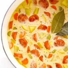 Smoked Sausage, Apple and Potato Soup-image