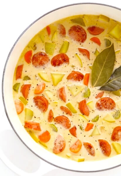 Smoked Sausage, Apple and Potato Soup Recipe