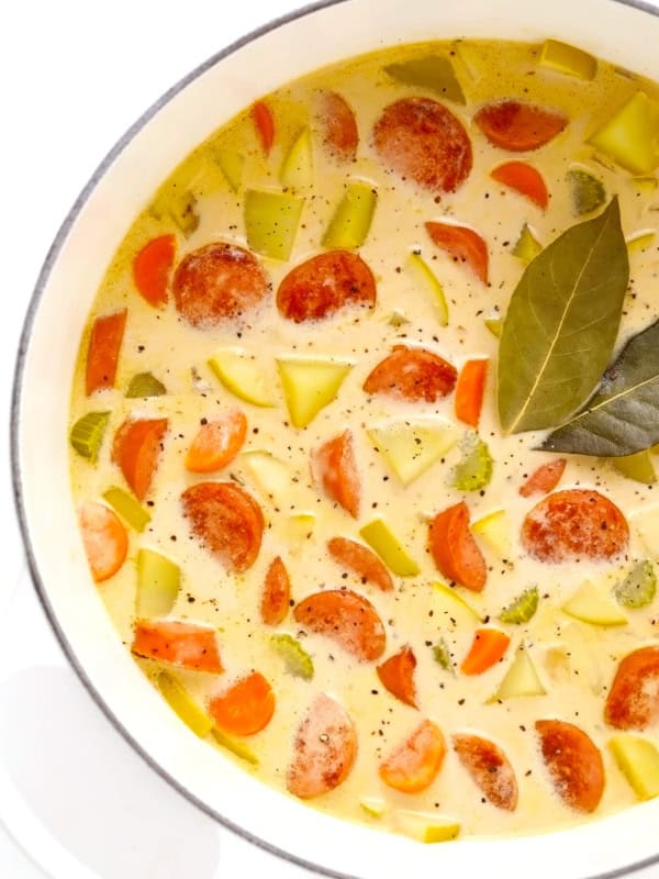 Smoked Sausage, Apple and Potato Soup Recipe