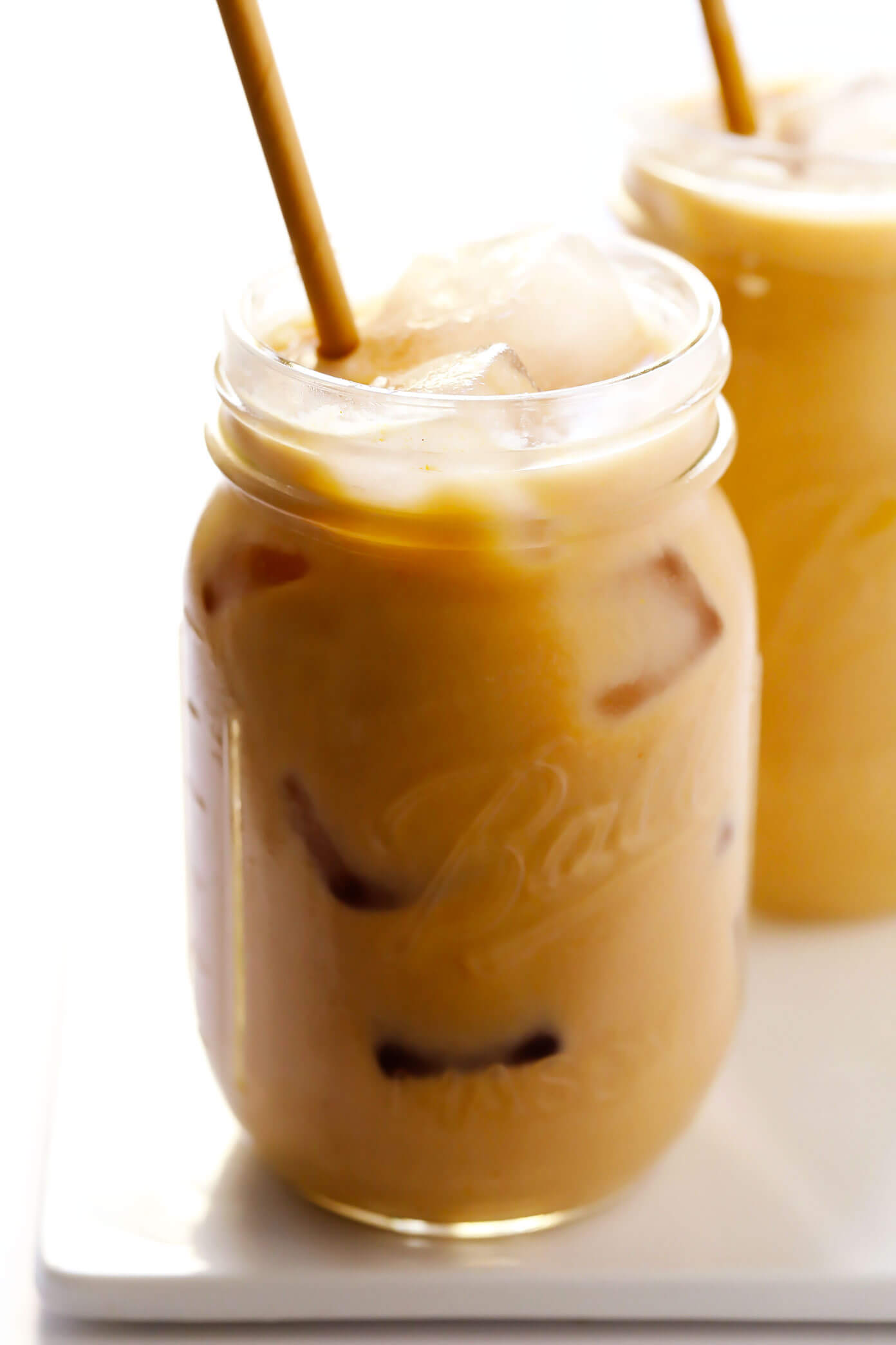 Iced Pumpkin Spice Lattes without Whipped Cream