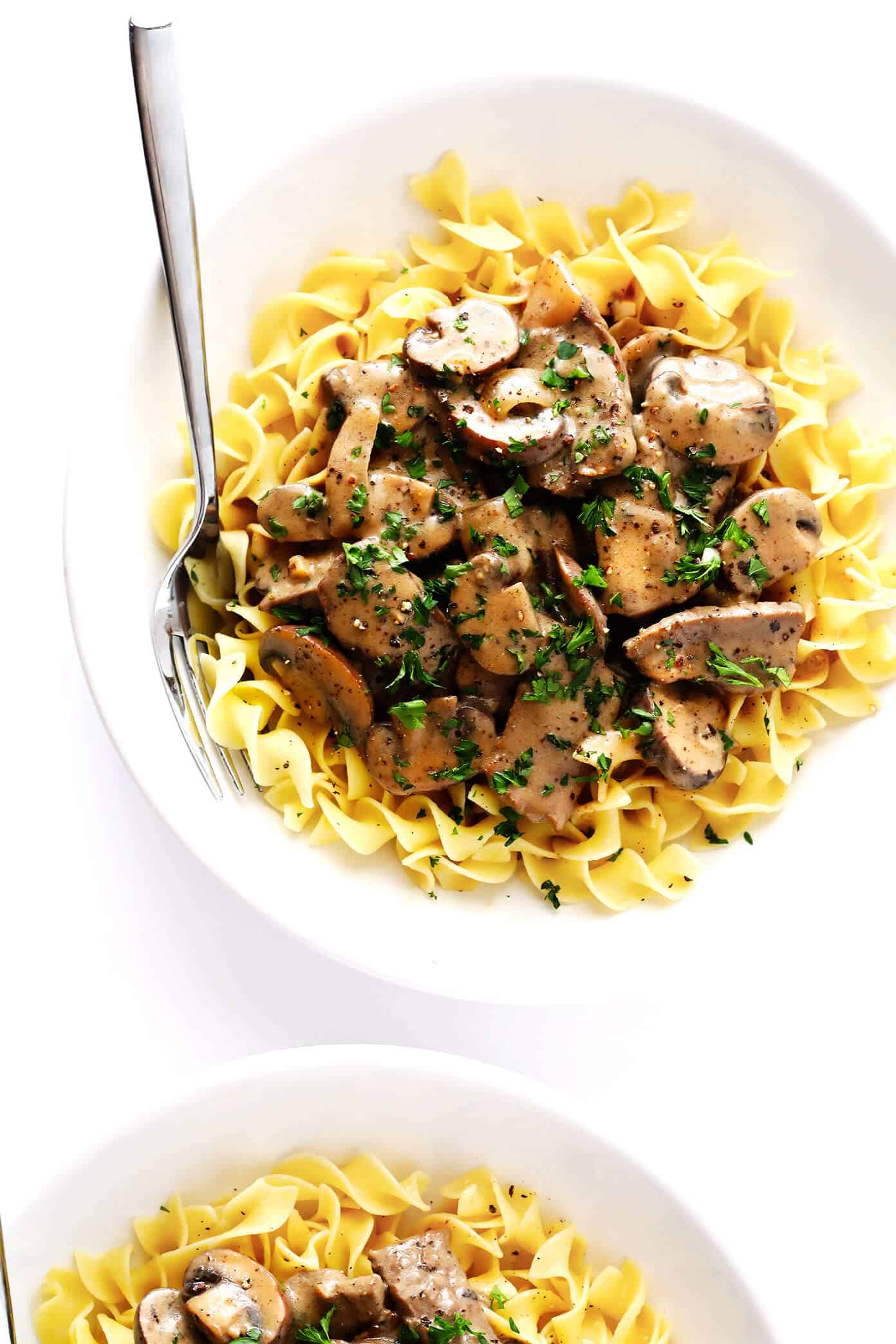 Beef Stroganoff in Serving Bowls