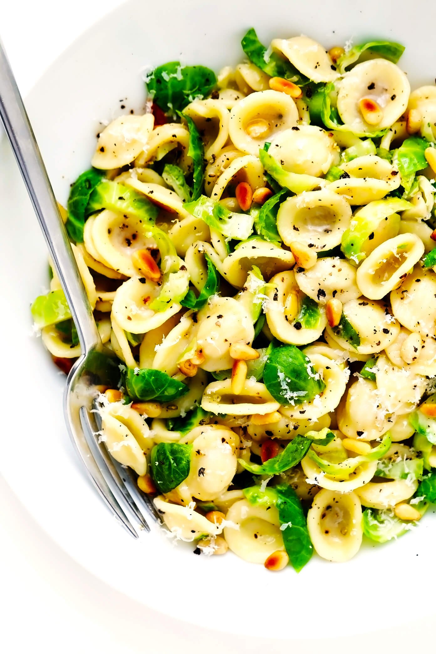 Brussels Sprouts Parmesan Pasta