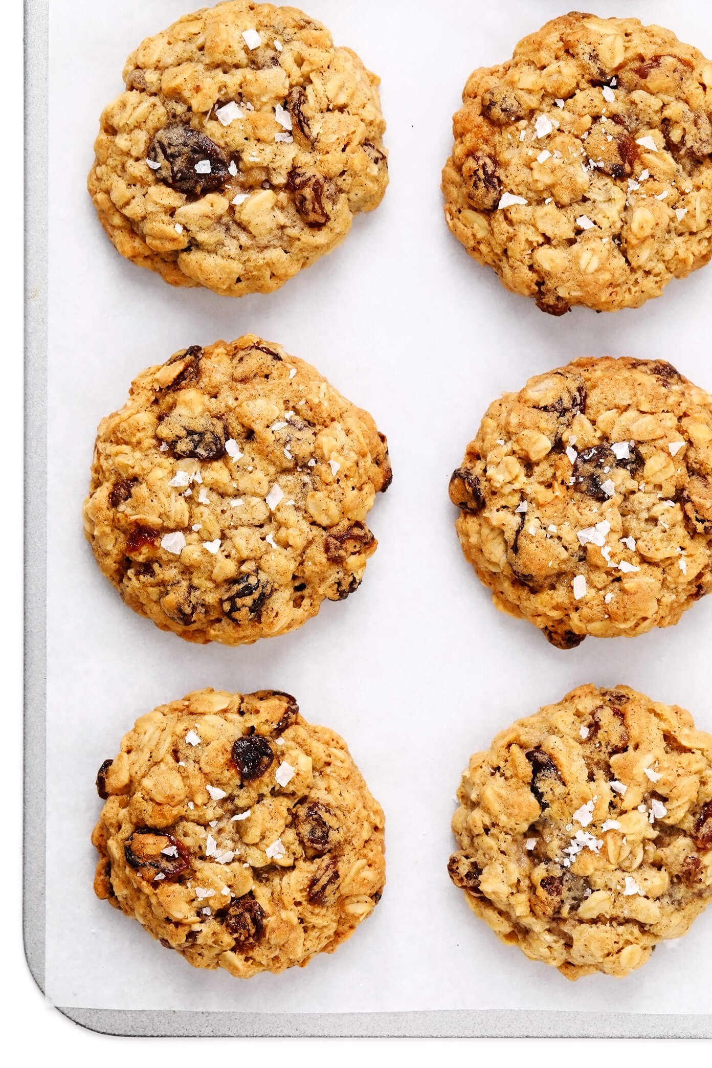 Oatmeal Raisin Cookies with Flaky Sea Salt