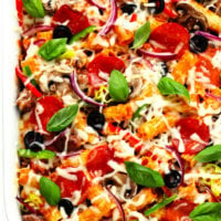 Pizza Baked Ziti Recipe in Casserole Pan