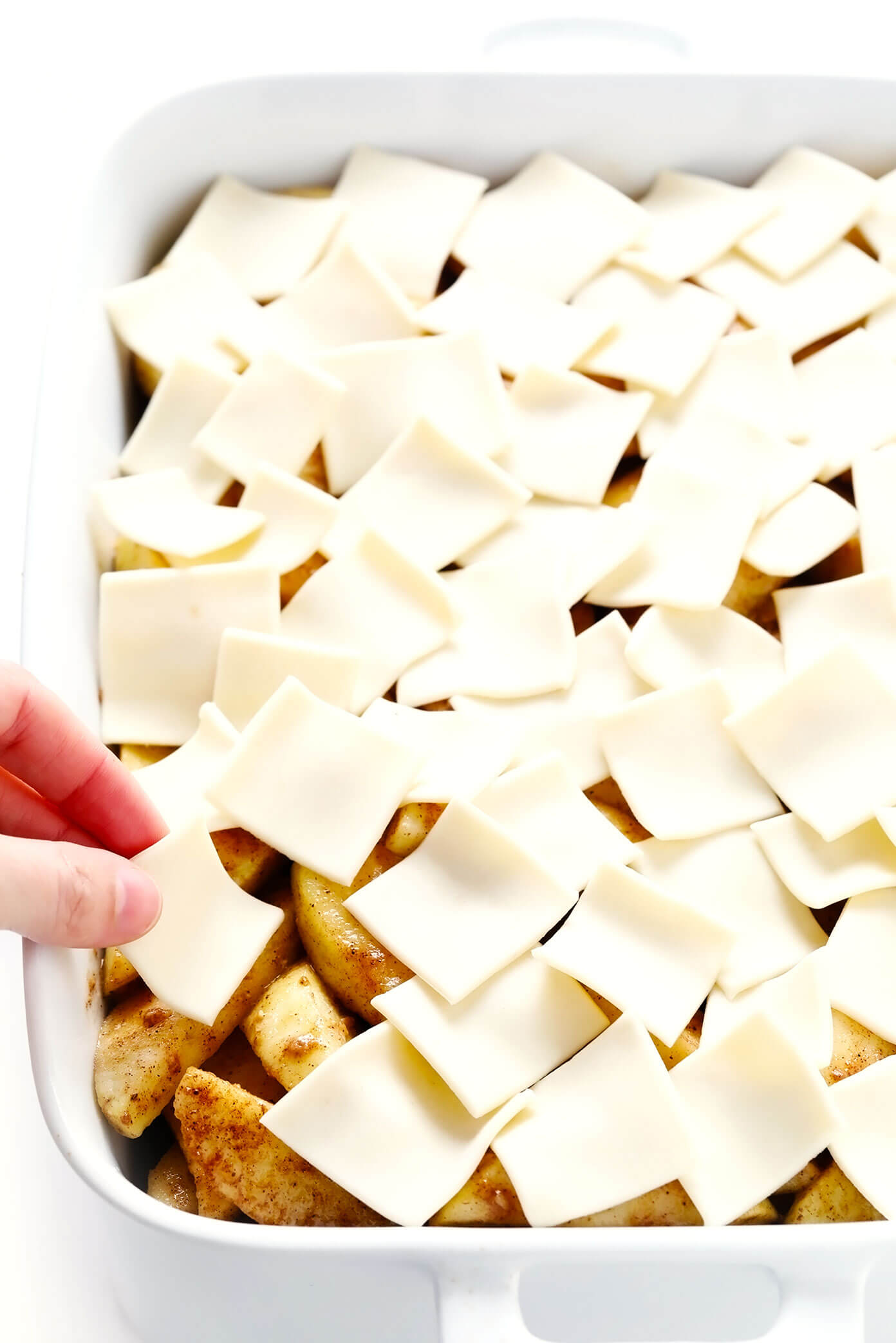 Layering Puff Pastry on Apple Pie Filling