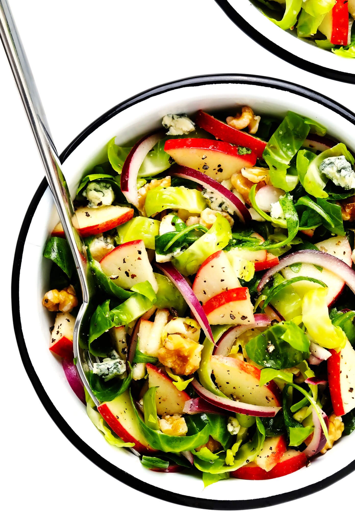 Brussels Sprouts Salad with Apples and Walnuts