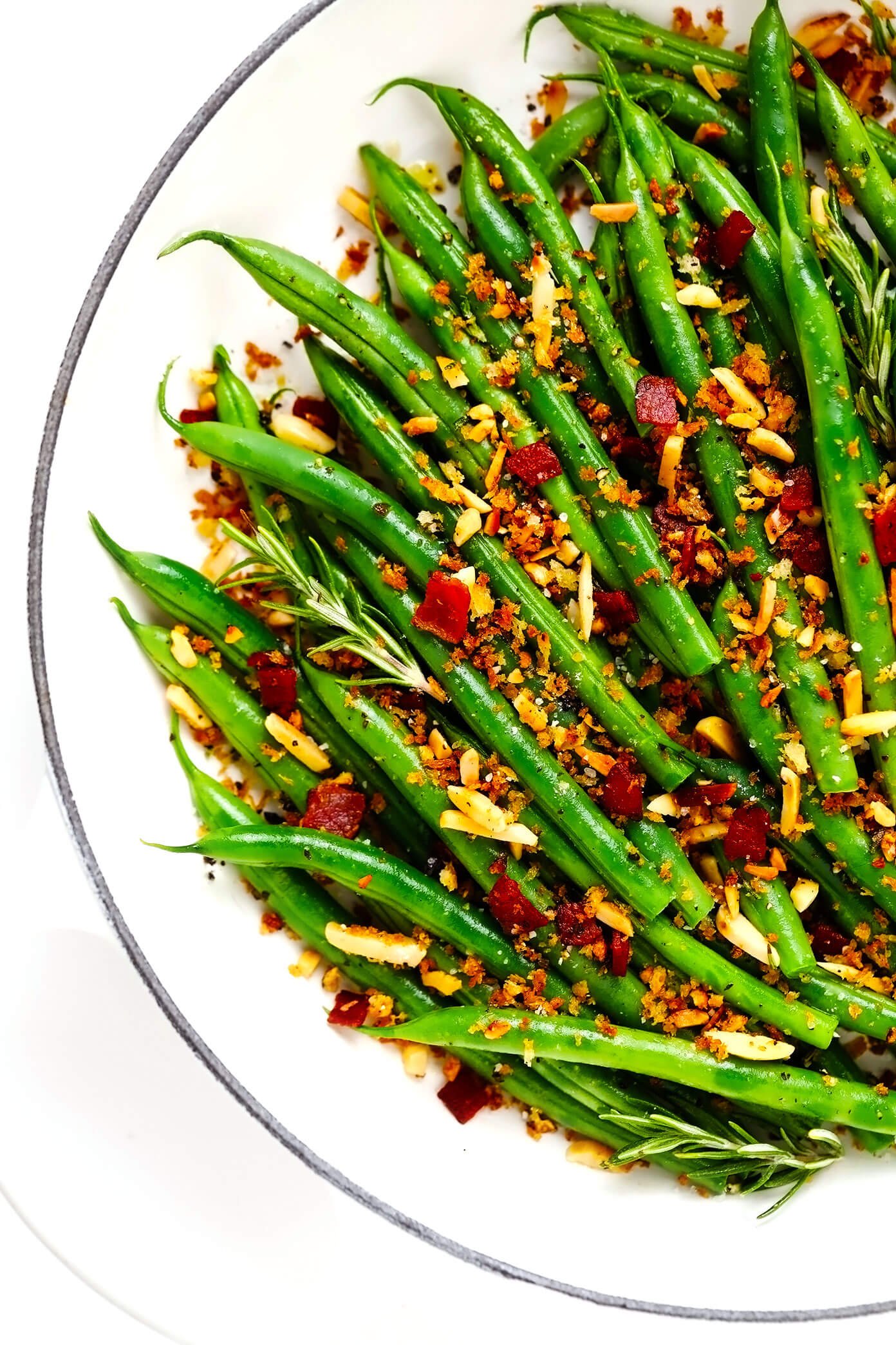 Green Beans with Bacon Breadcrumbs