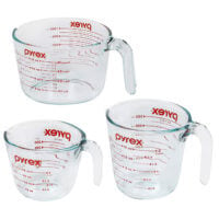 Clear Pyrex Measuring Cups With Red Writing : Pyrex Love