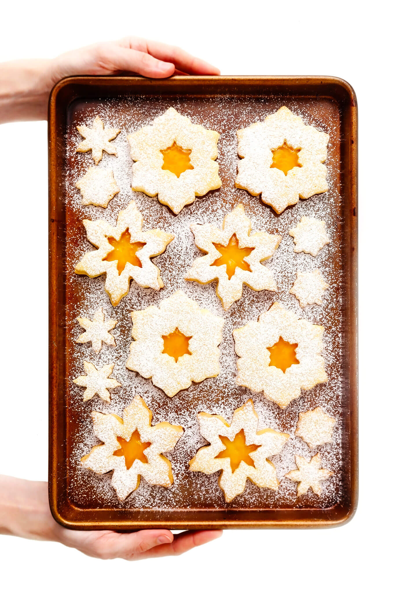 Snowflake Linzer Cookies