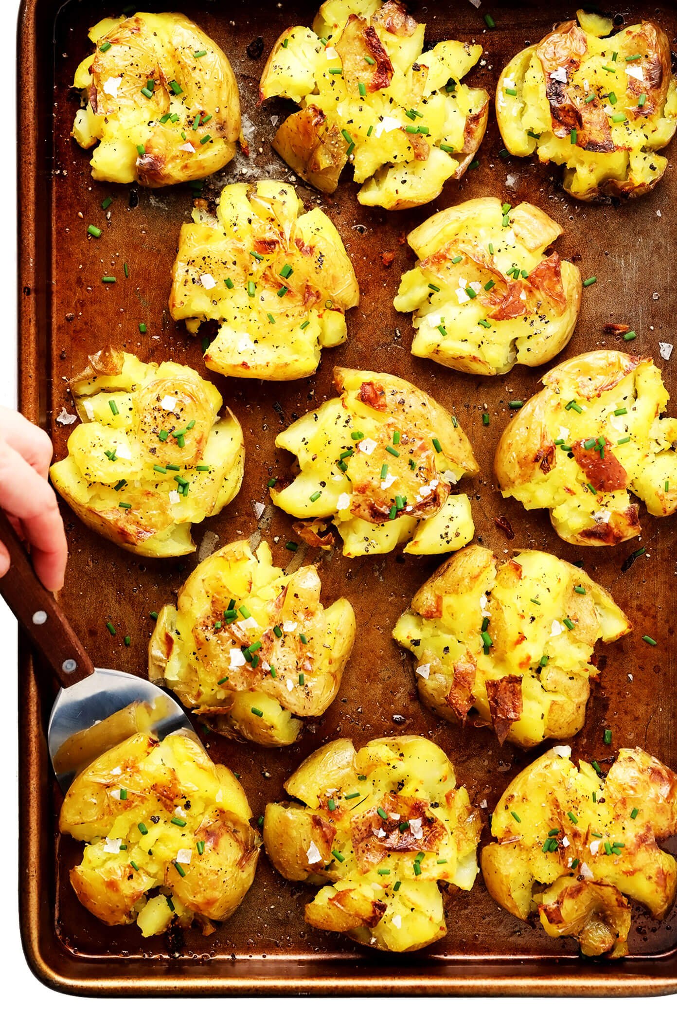 Honey Roasted Smashed Potatoes