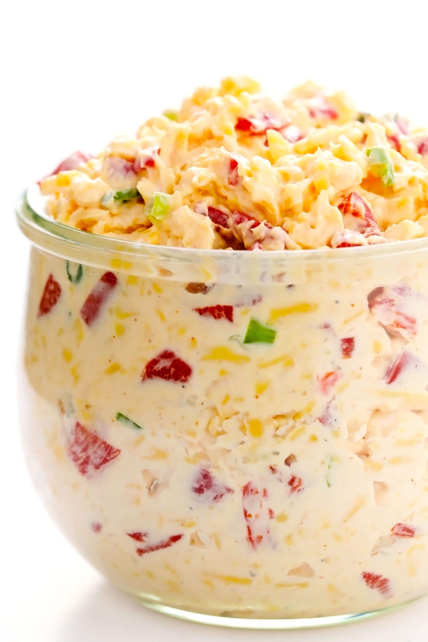 Creme caseiro de queijo pimentão em pote