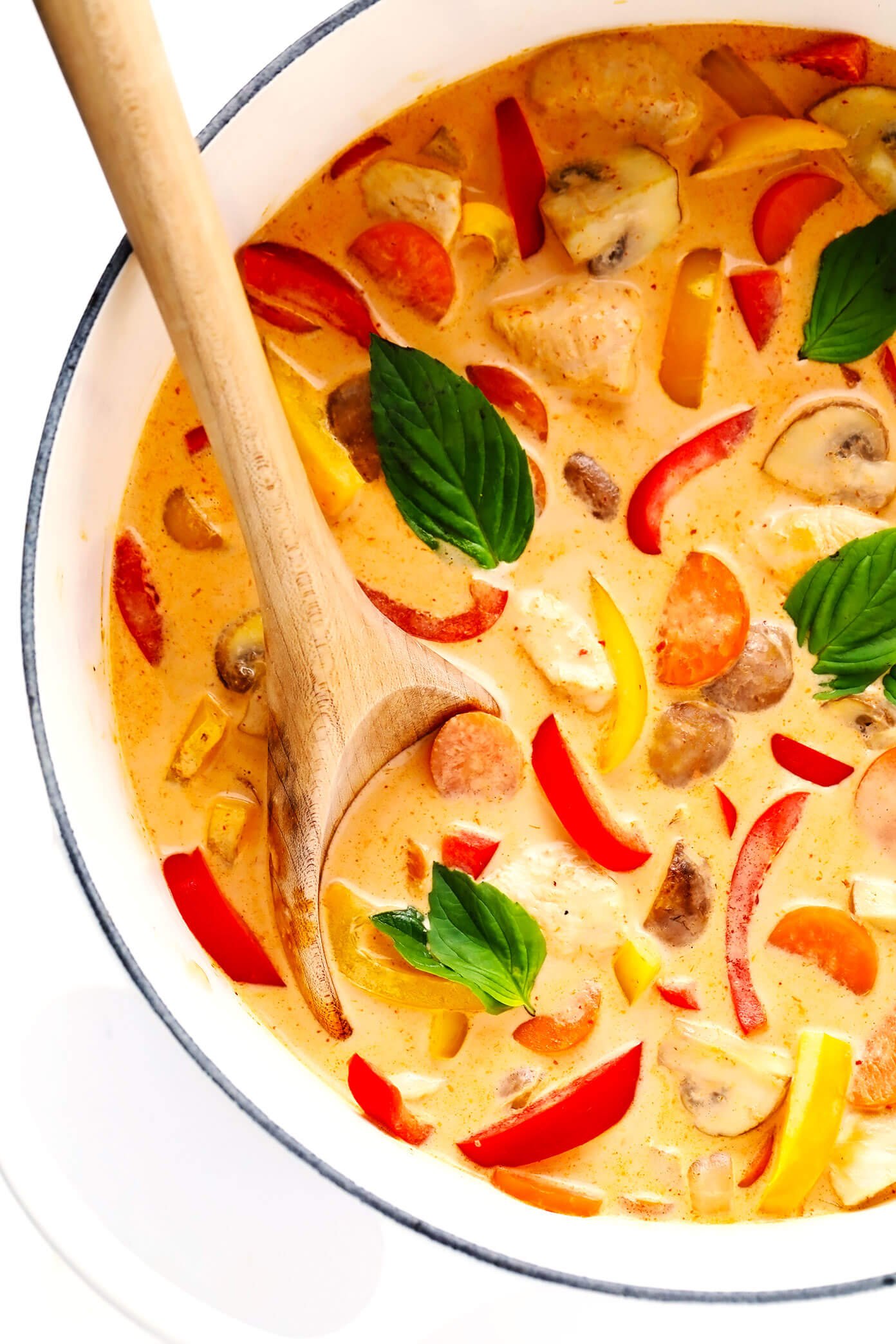 Thai Red Curry with Chicken in Stockpot