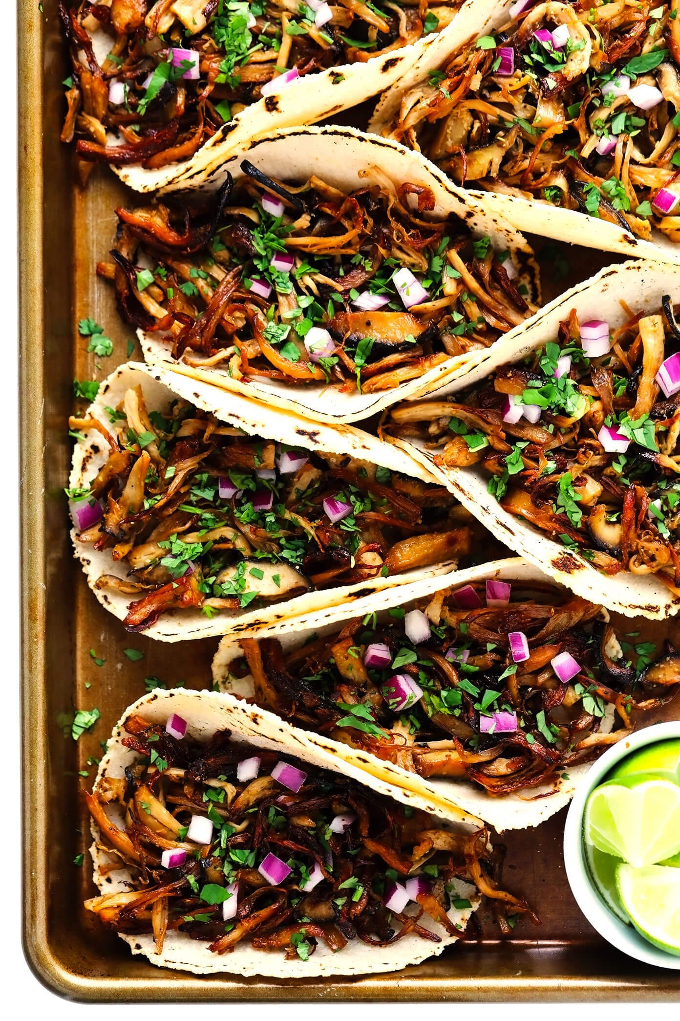 Mushroom "Carnitas" Tacos with Limes