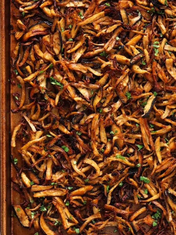 Mushroom Carnitas on Sheet Pan