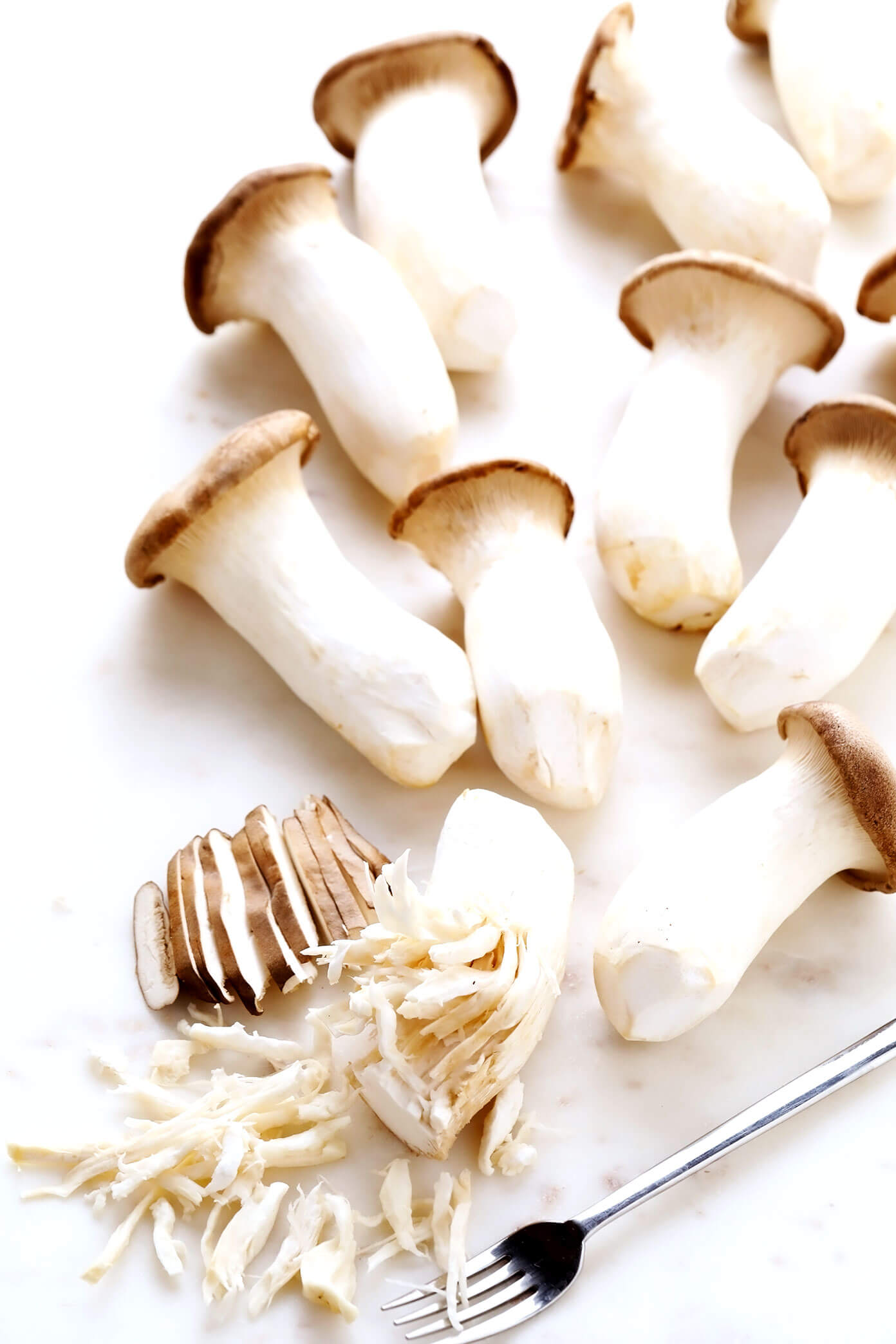 How To Shred King Oyster Mushrooms With A Fork
