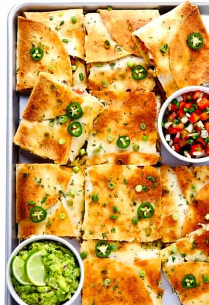 Chicken Sheet Pan Quesadilla