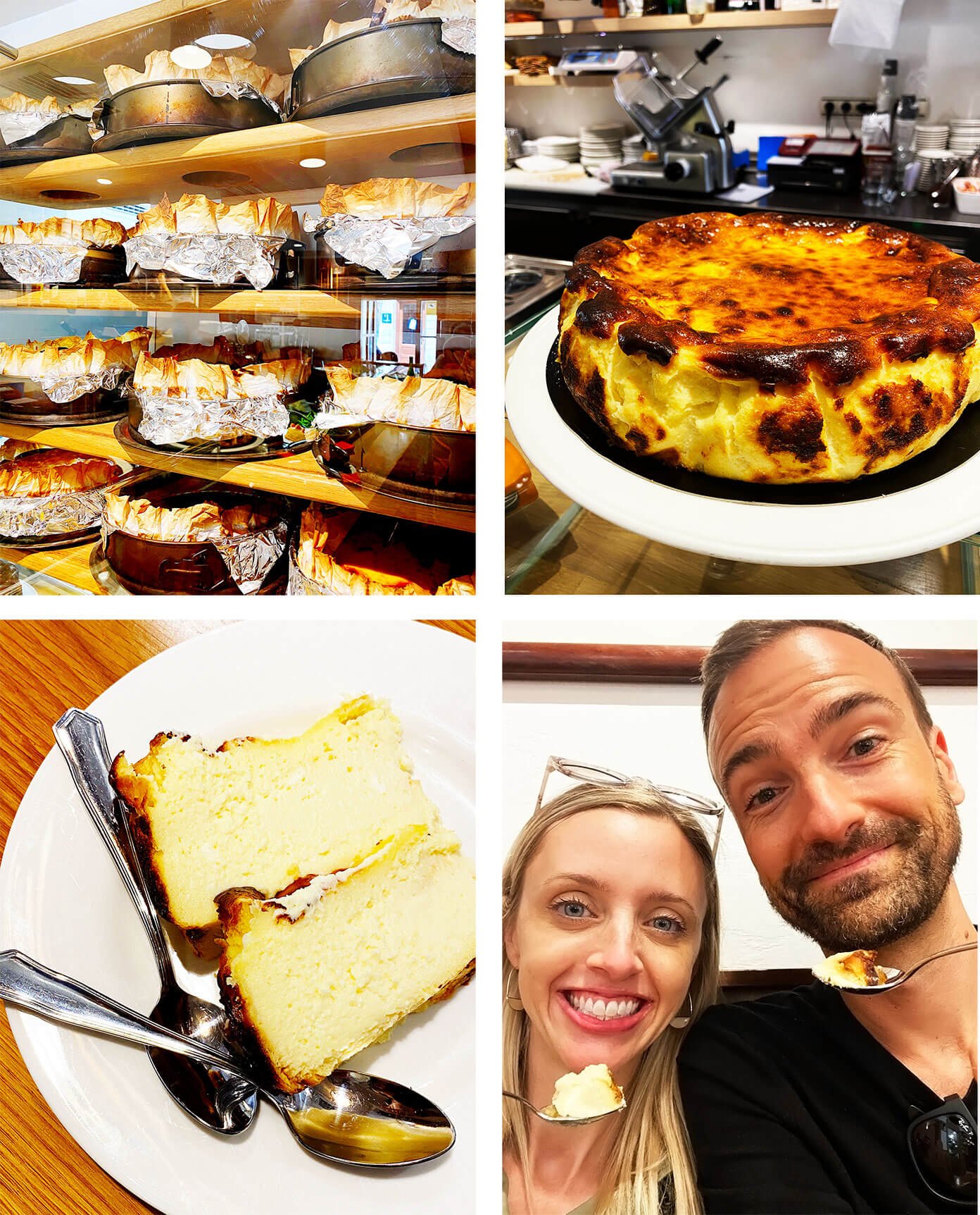 Este "Queimado" A receita de Cheesecake Basco (conhecida aqui na Espanha como Cheesecake basco queimado (Tarta de Queso) La Viña em San Sebastian