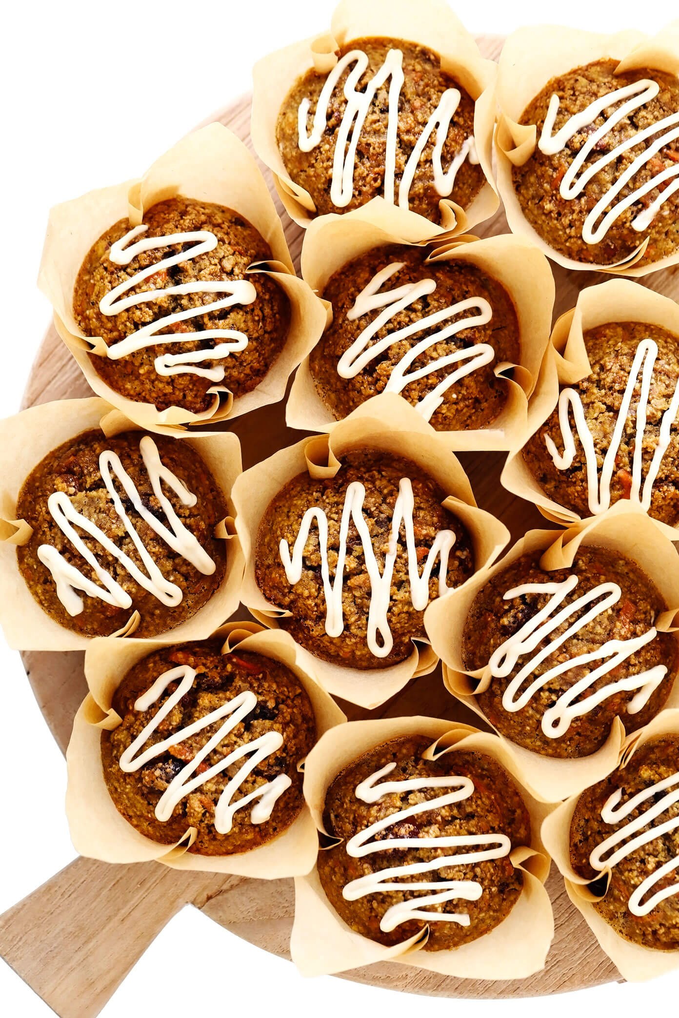 Tray of Healthy Carrot Cake Muffins