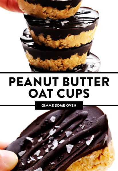 Salted Chocolate Peanut Butter Oat Cups