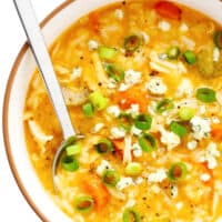 Creamy Buffalo Chicken and Rice Soup