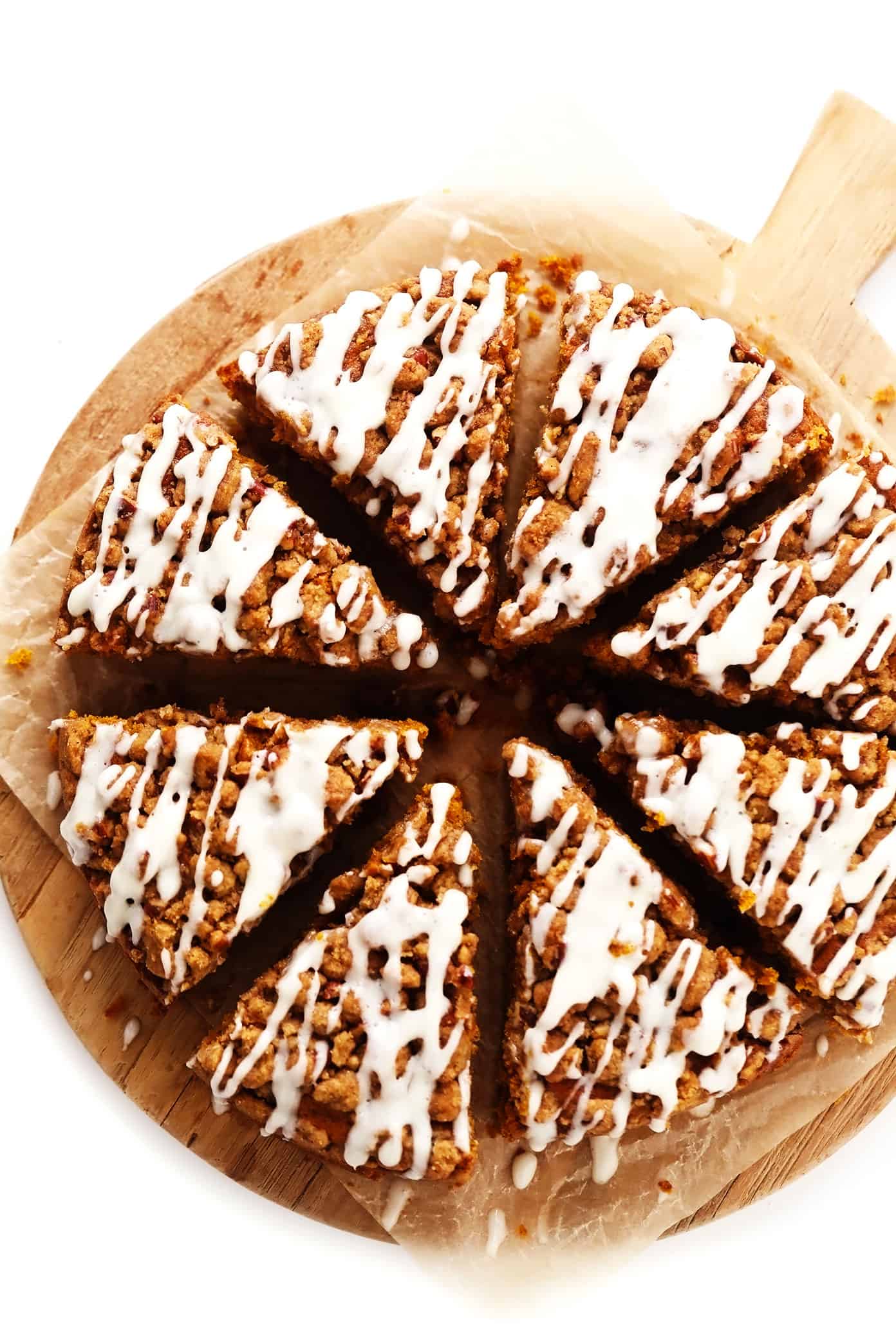 Pumpkin Coffee Cake on Serving Platter