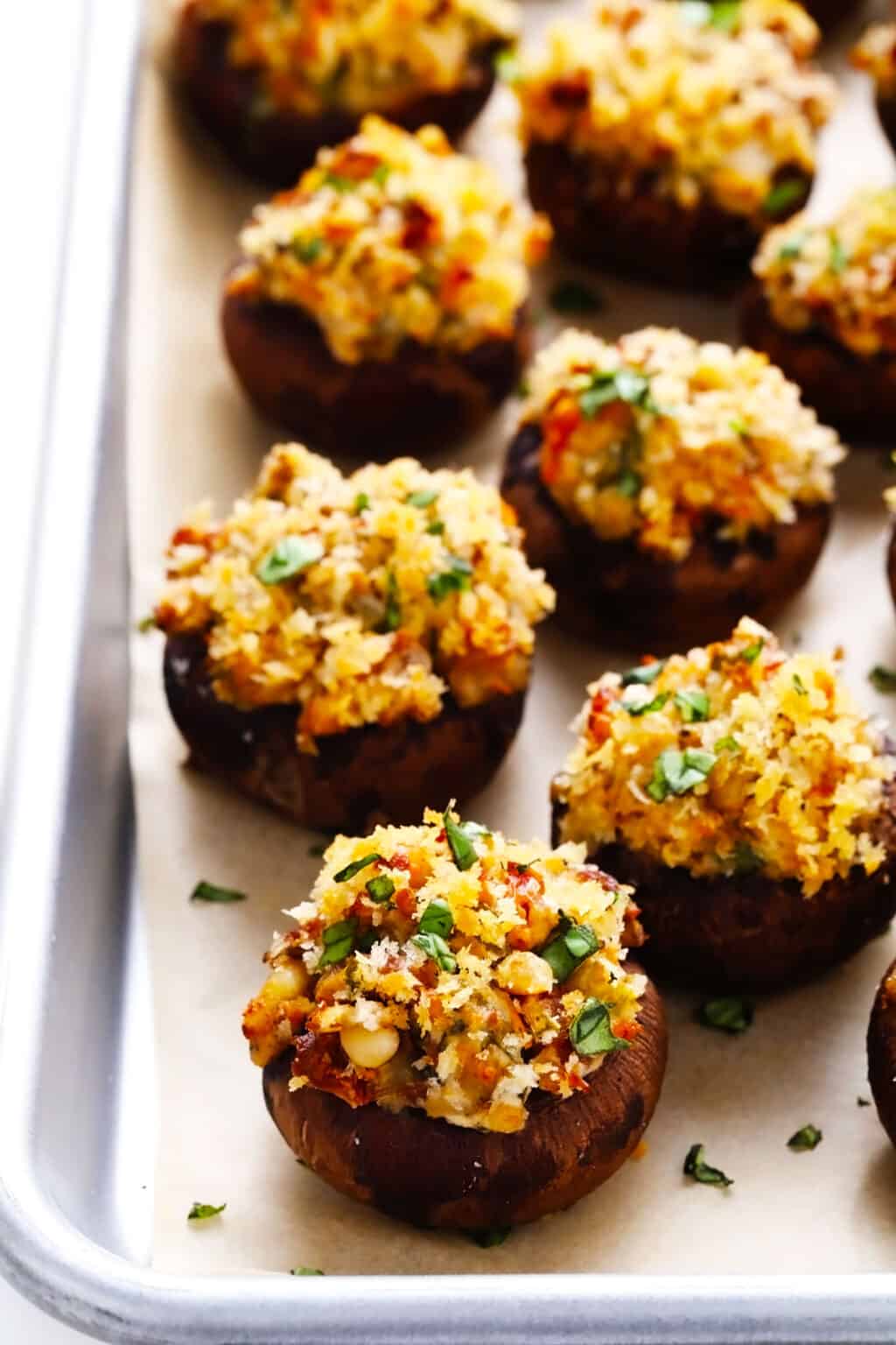 Stuffed Mushrooms with Goat Cheese and SunDried Tomatoes Gimme Some Oven
