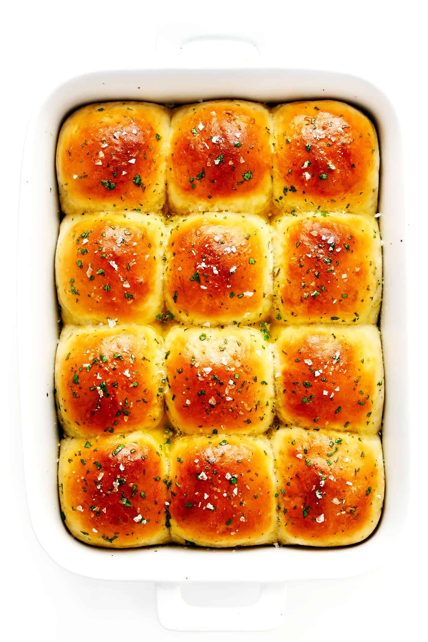 Rosemary Garlic Dinner Rolls in Pan