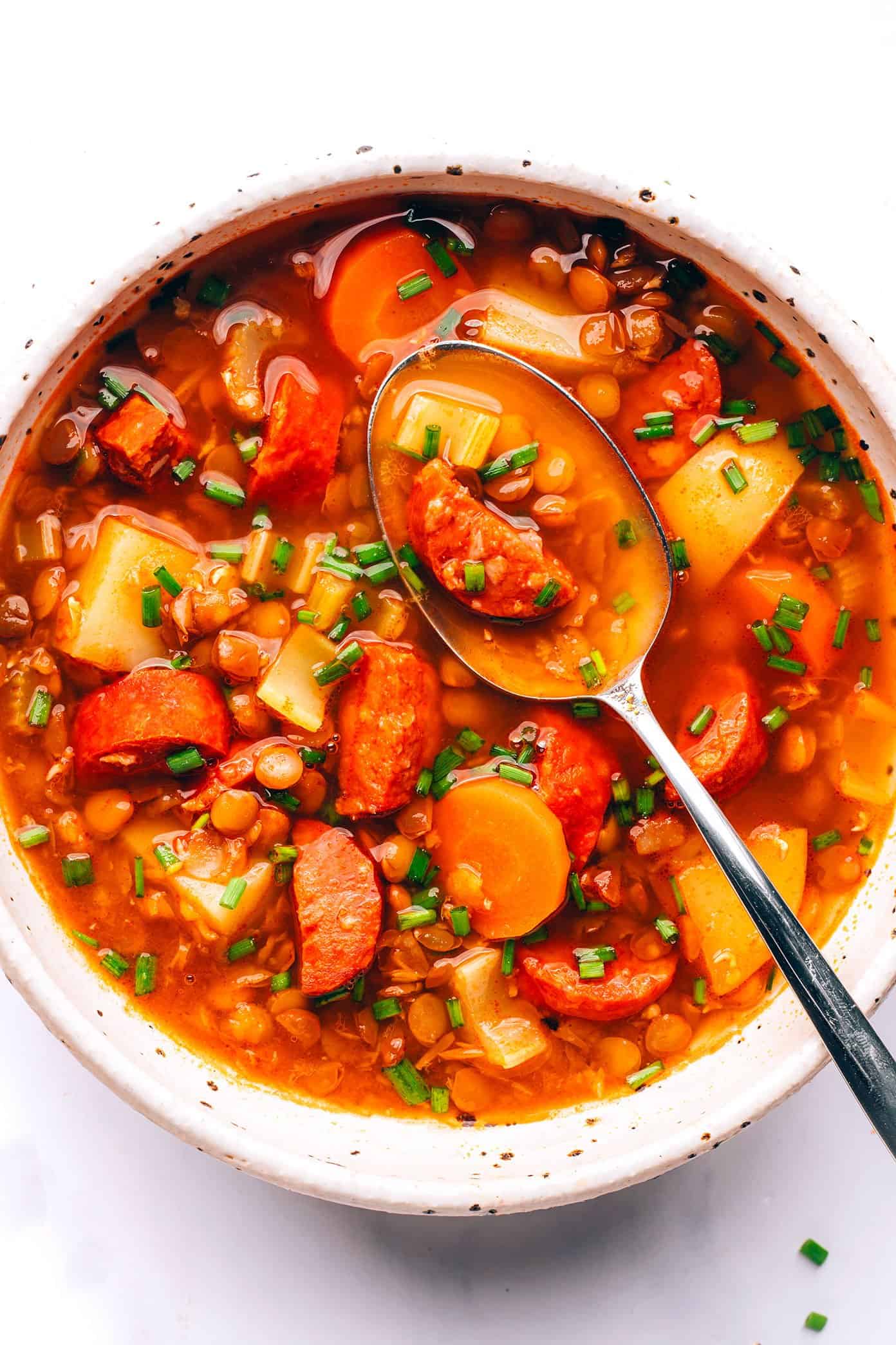 Spanish Chorizo Lentil Stew