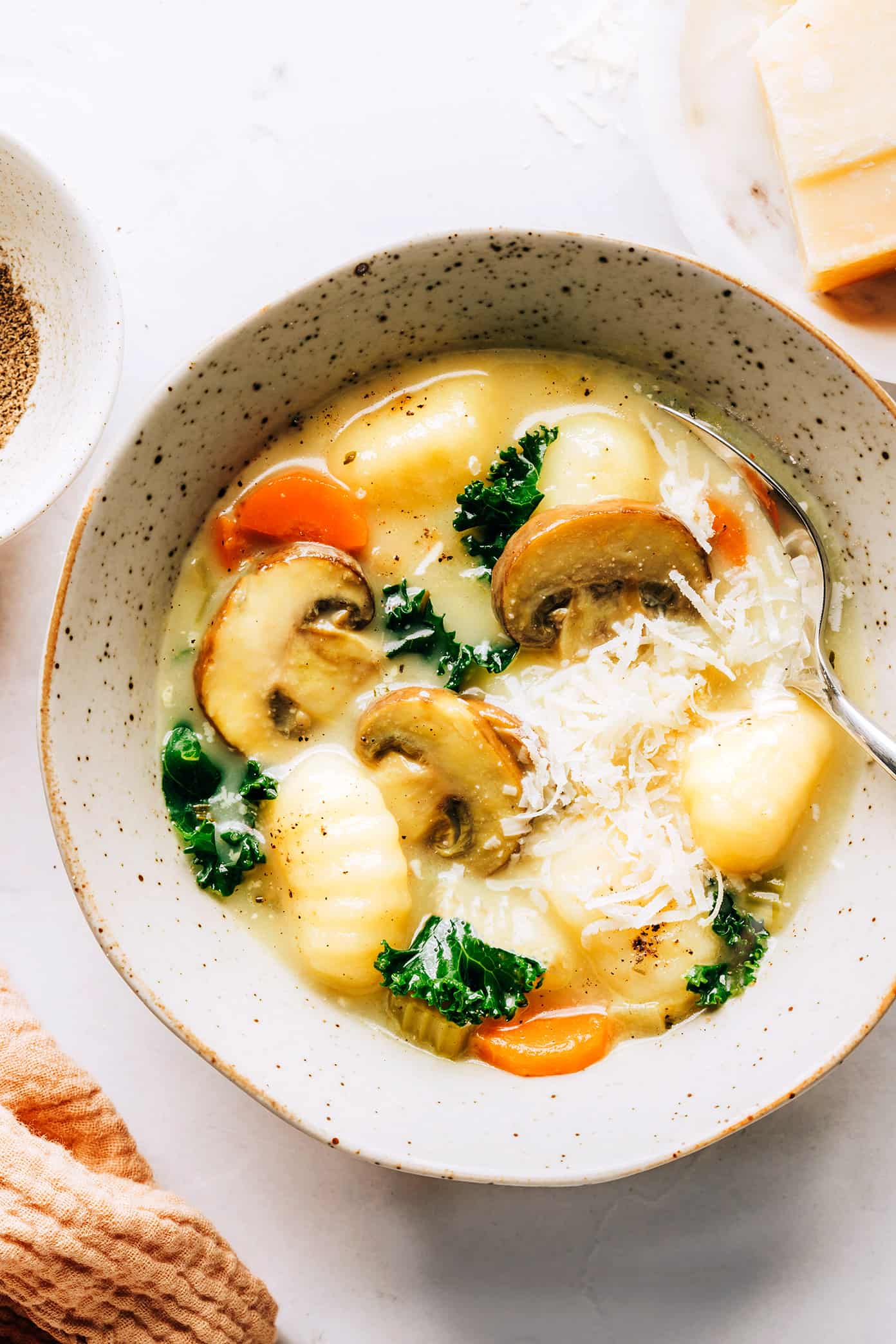 Gnocchi, Mushroom and Kale Soup