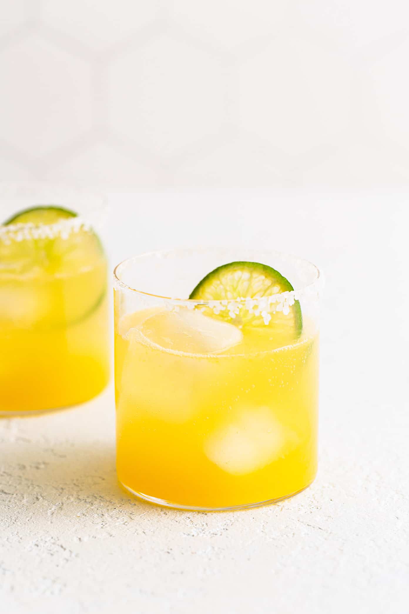 Virgin Margaritas in Glasses with Lime