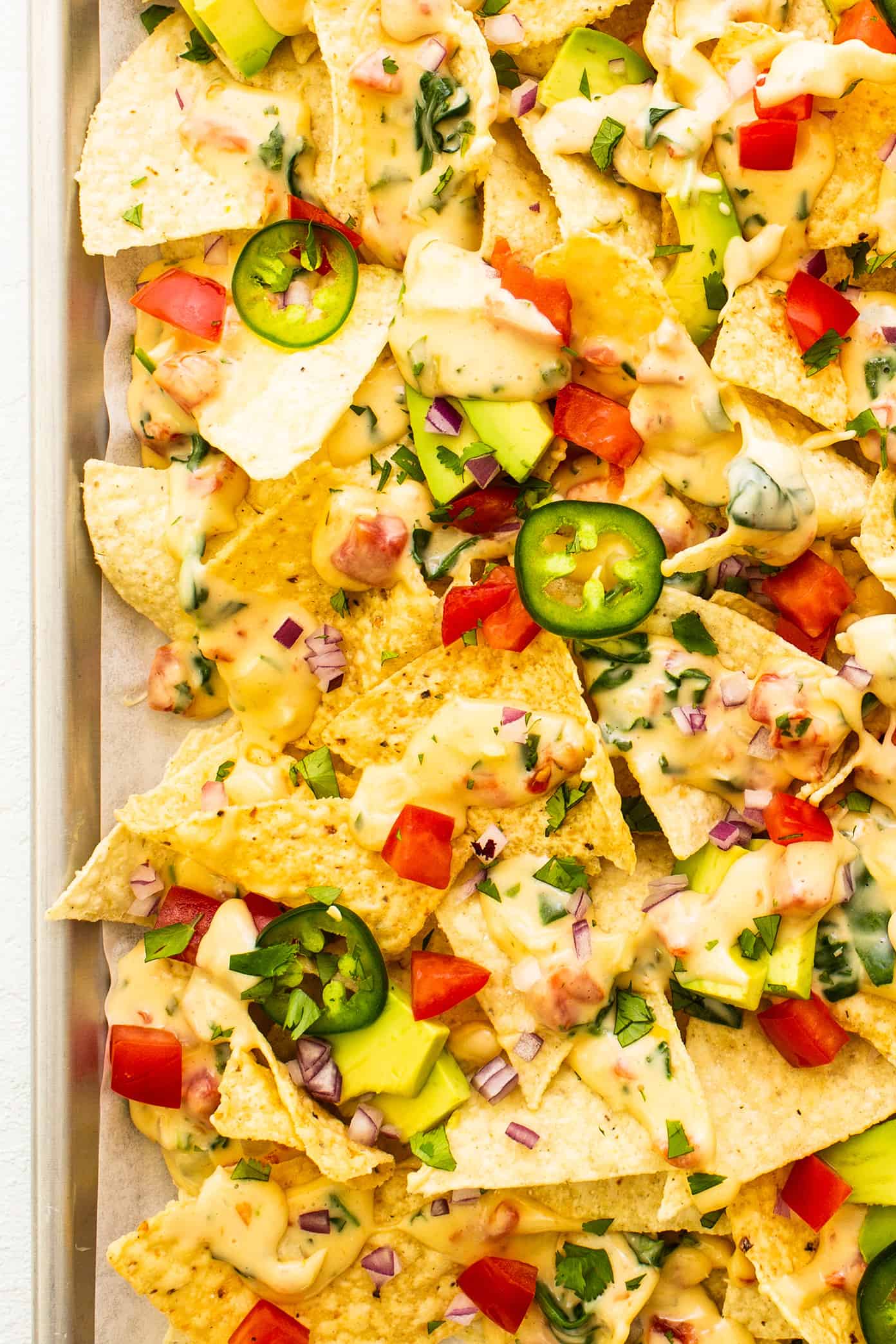 Favorite Easy Nachos with Queso Blanco on Sheet Pan