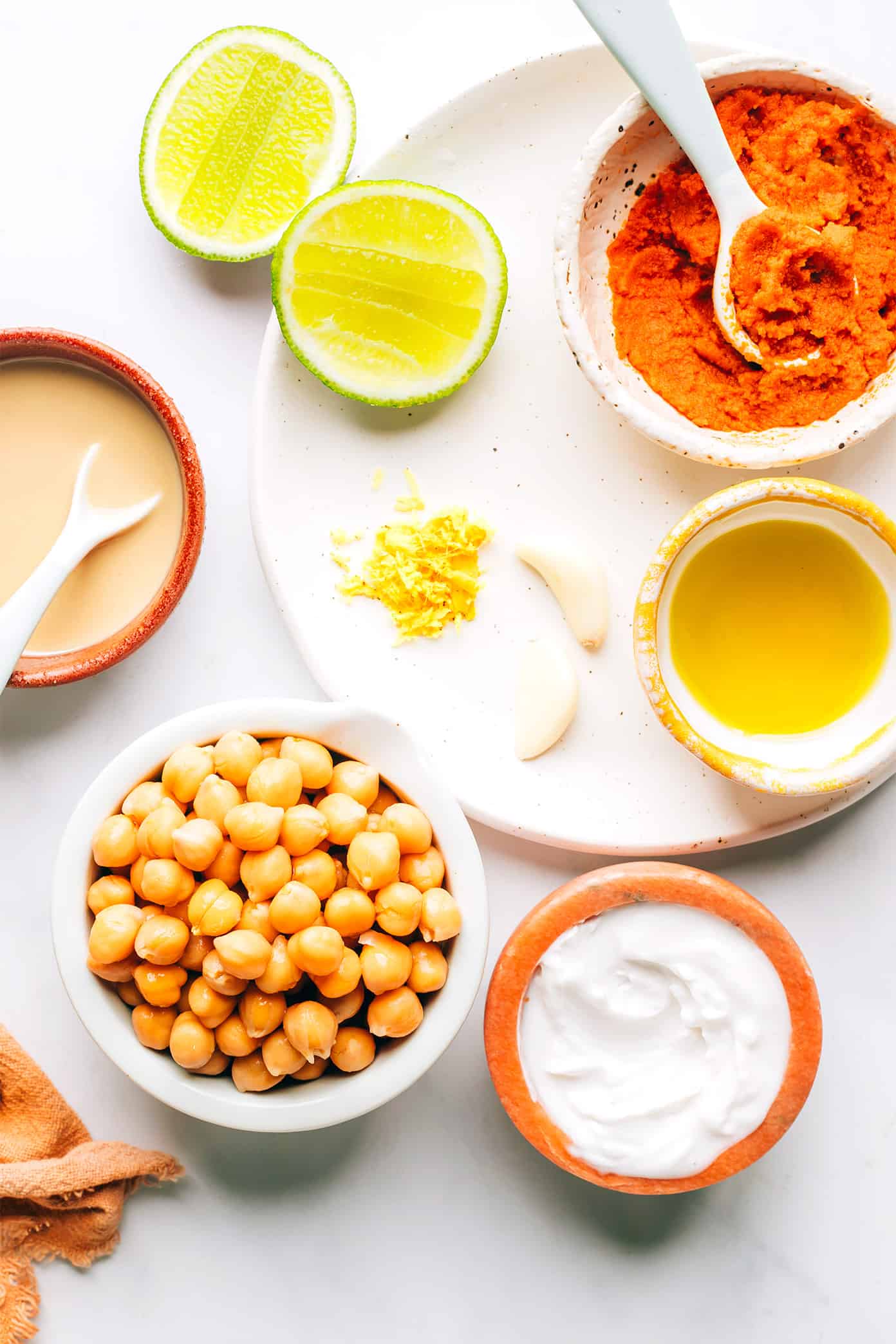 Ingredientes do Hummus de Curry Vermelho