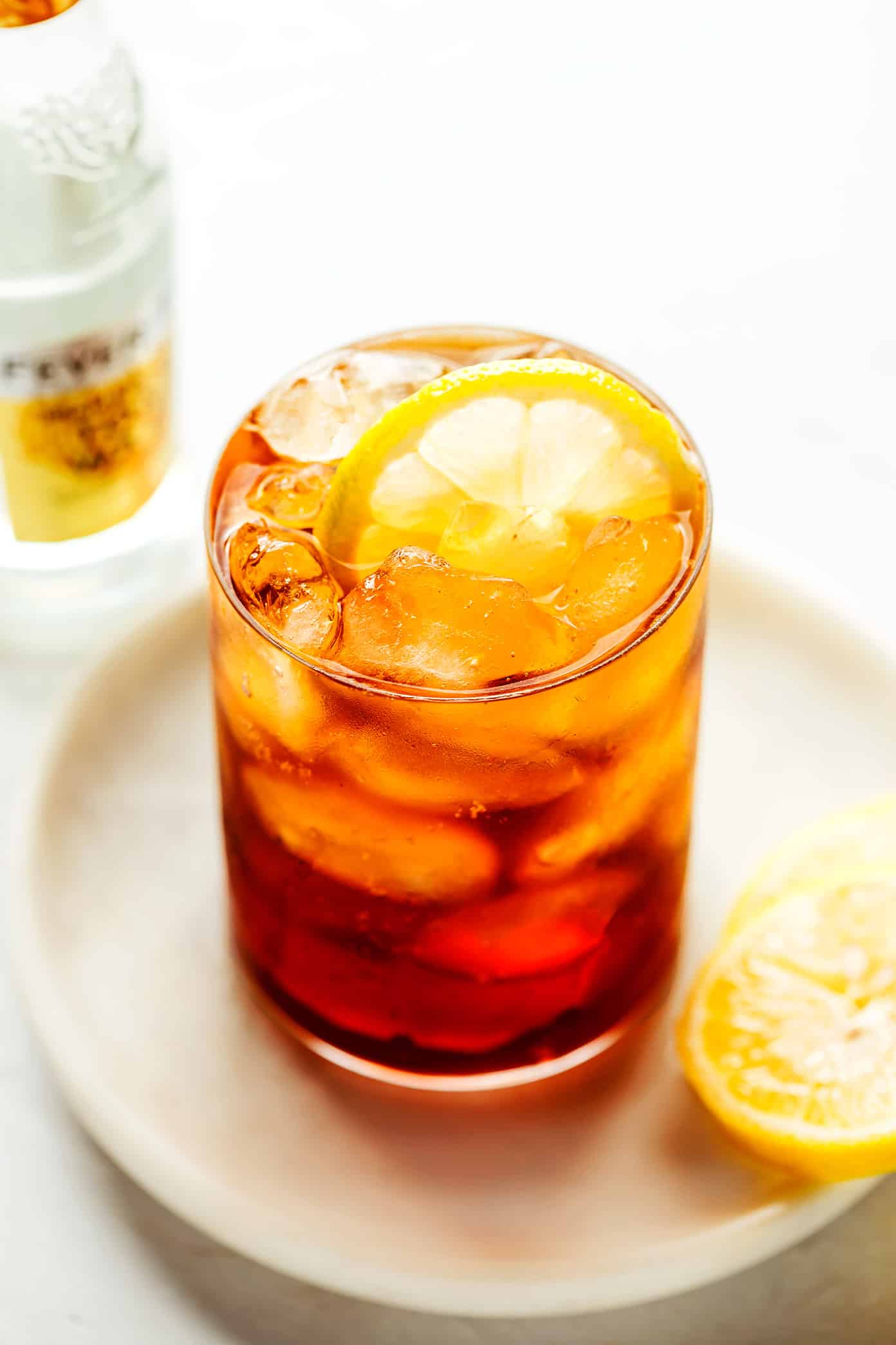 Cold Brew Tonic with lemon