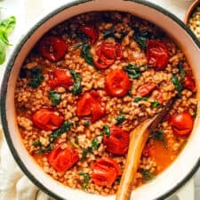 One Pot Farro with Italian Sausage and Tomatoes-image