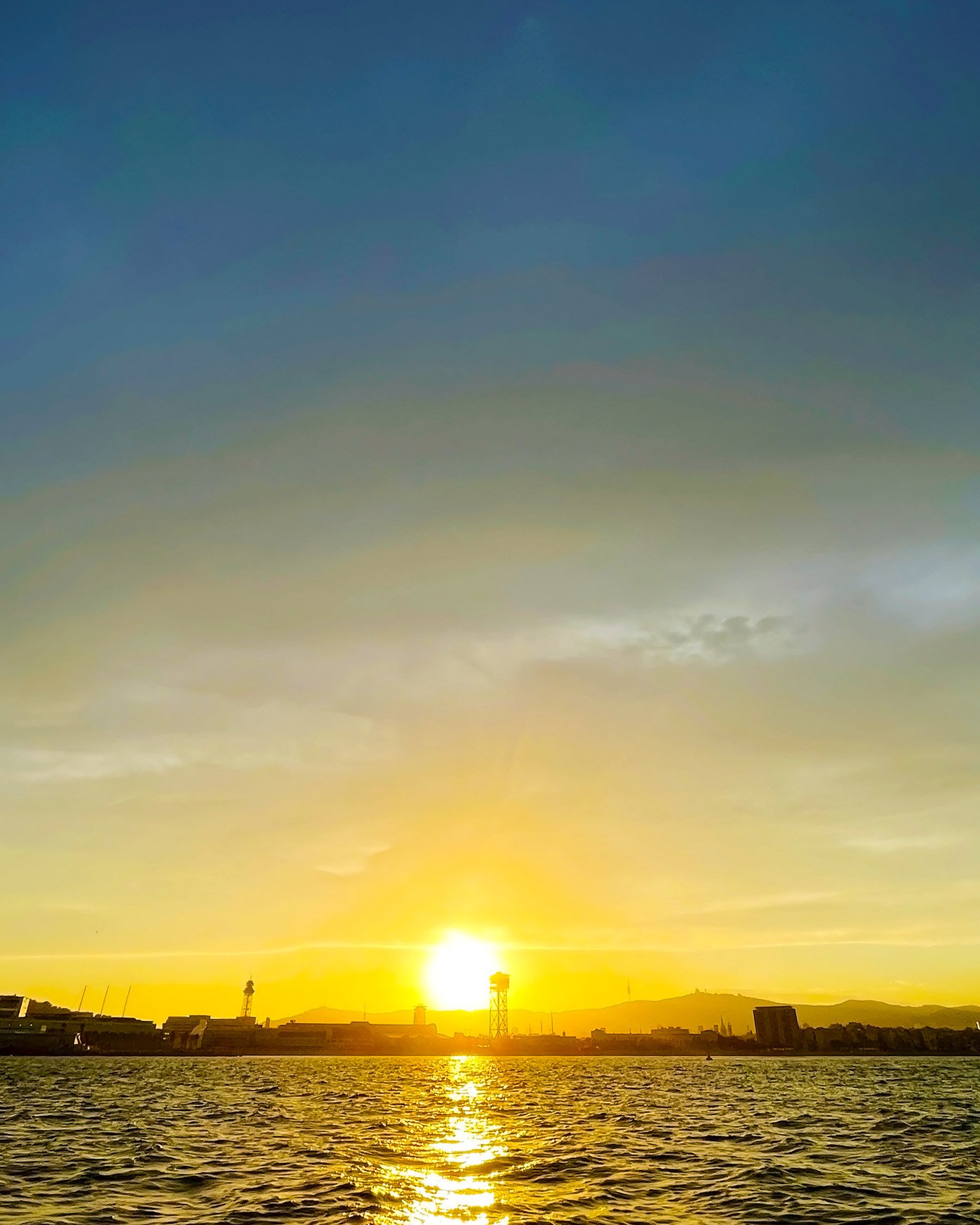 Pôr do sol em Barcelona