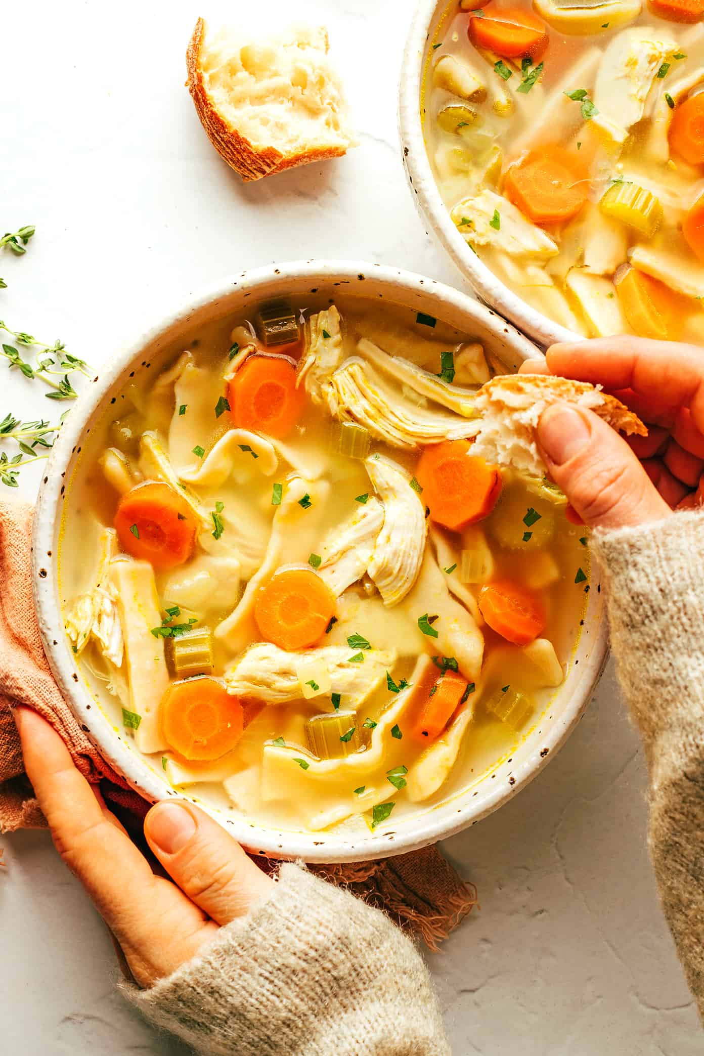 The Coziest Chicken Noodle Soup