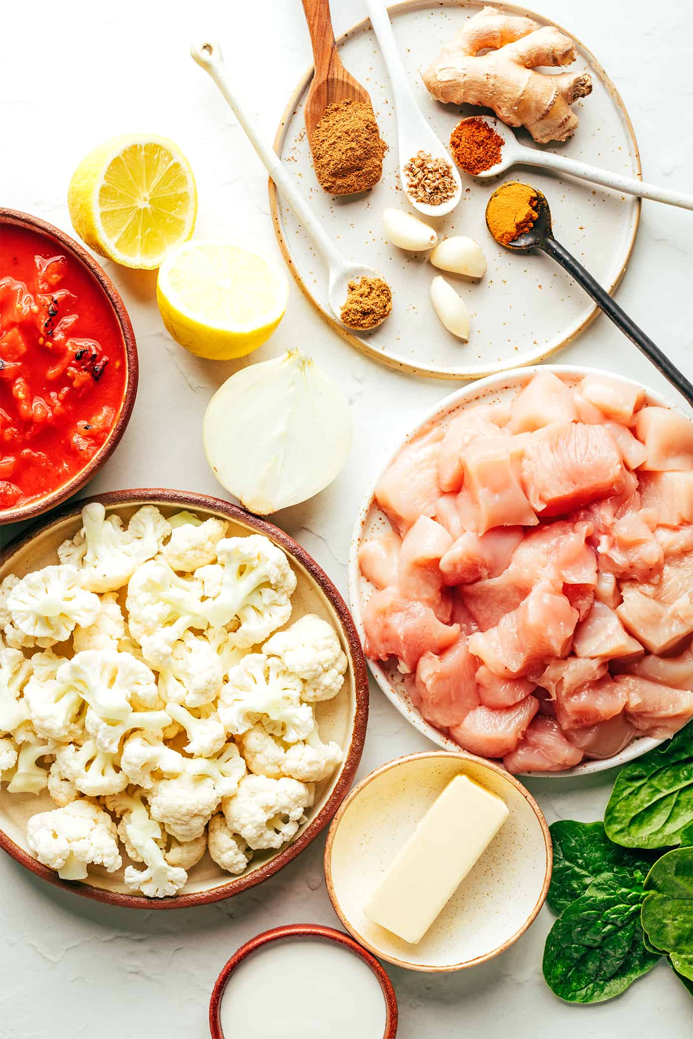 Ingredientes do Butter Chicken