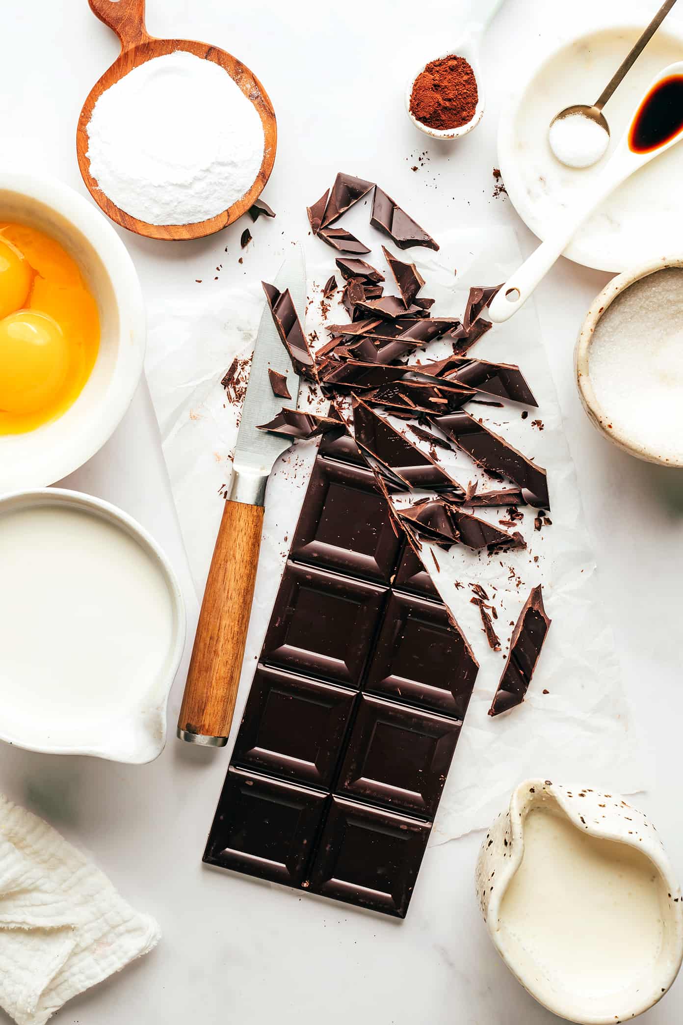 Cioccolatini facili Ingredienti per la crema di cioccolato