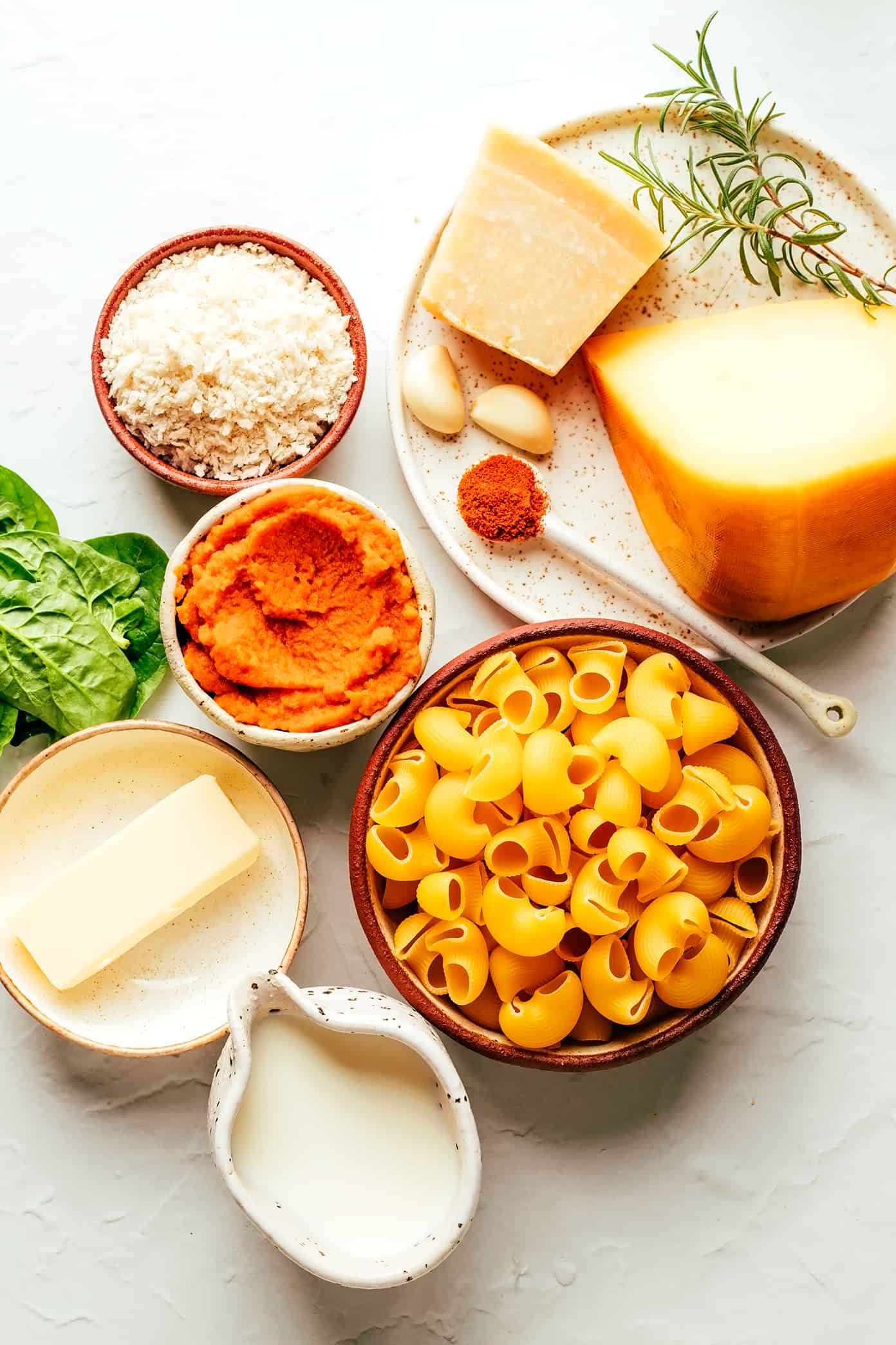 Ingredienti per Mac e formaggio di zucca affumicata