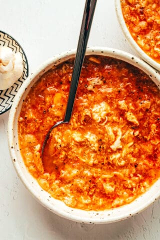 Sopa de Ajo (Garlic Soup) in Bowls