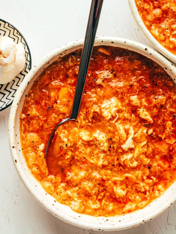 Sopa de Ajo (Garlic Soup) in Bowls